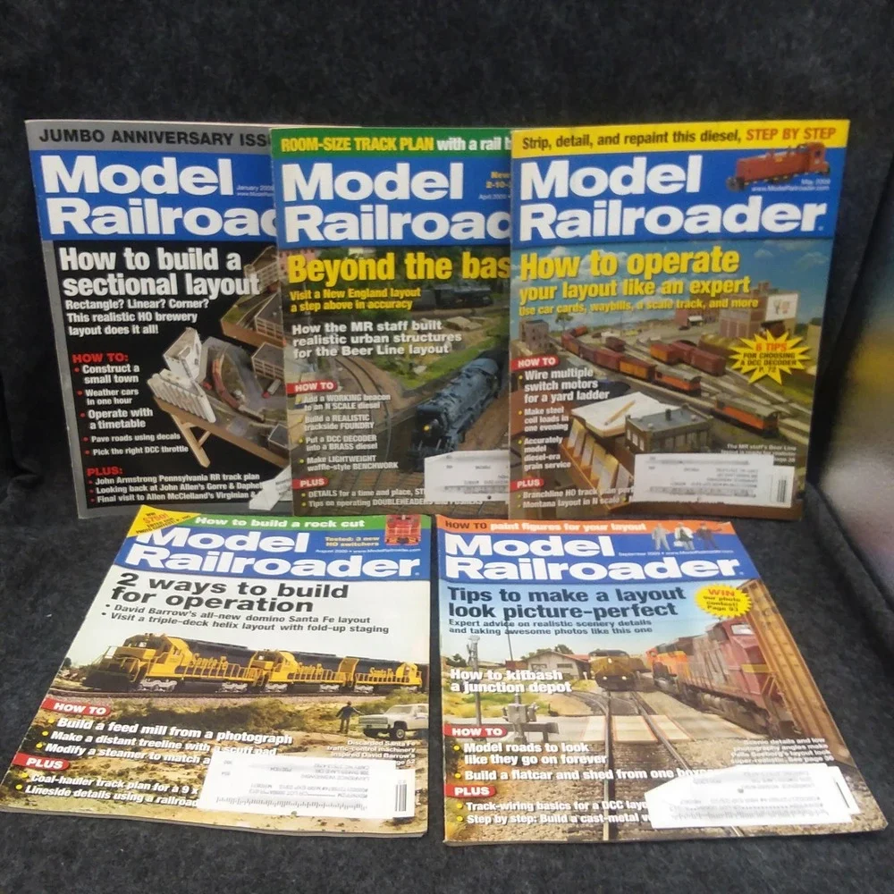 Lot of 5 Issues Model Railroader Magazine‎ 2009 How To Build Layout Operate